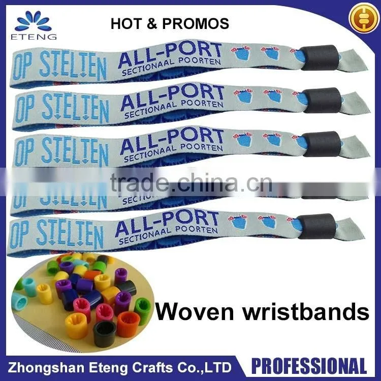 personalized events fabric woven wristbands on promotion