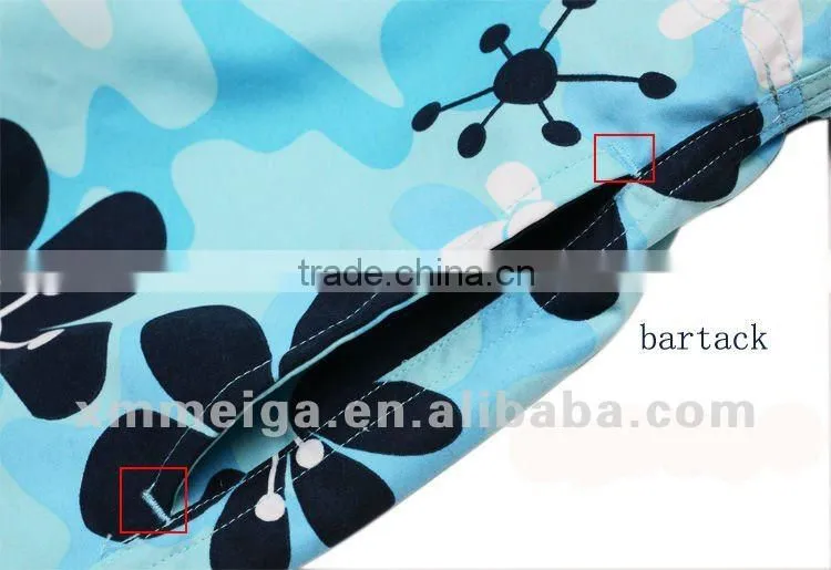 MEN'S FLOWER PRINT SWIM BEACH SHORTS