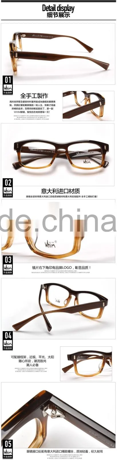 WHIM new product optical frame made in china acetate glasses frame