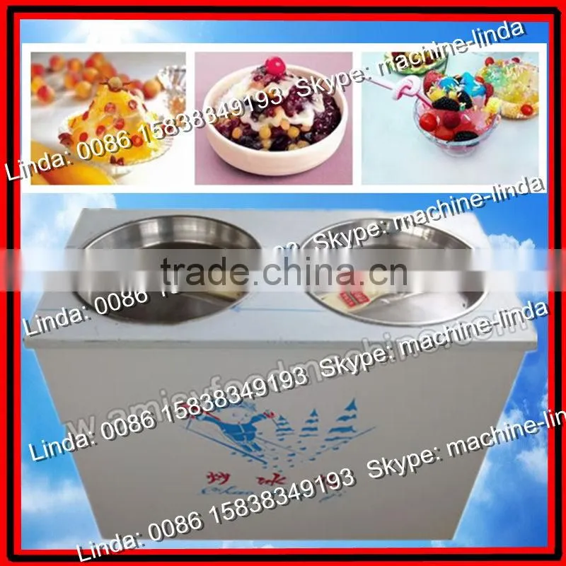 Double Round pot Fried Ice Machine