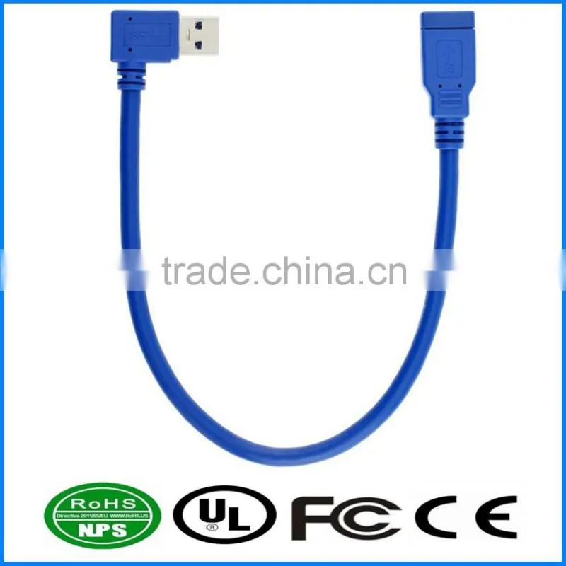 USB3.0 Cable AF To AM 90 Degree Cable USB Extension Cable With Right Angle Plug