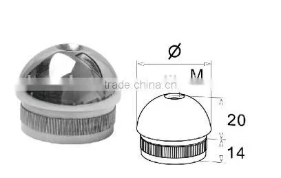 ballustrade handrail end caps/stainless steel handrail end caps EC-07