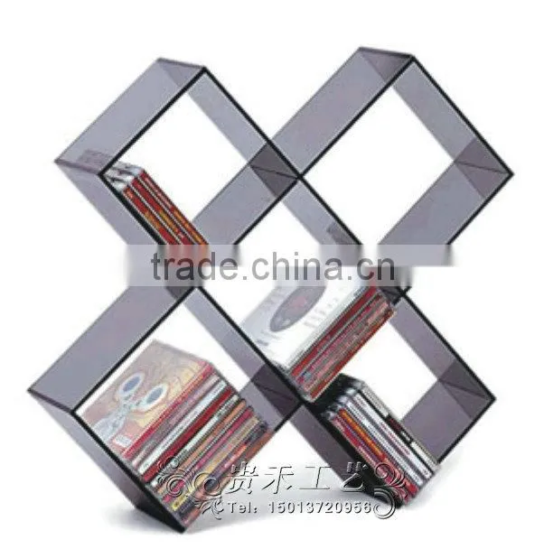 Modern Acrylic display rack ,acrylic cd display shelf