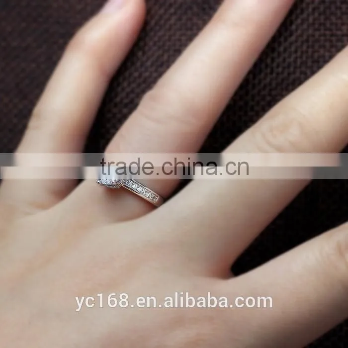 S925 sterling silver wedding rings with cubic zirconia stones alibaba express jewelry