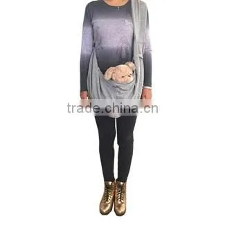 Grey extension pet crossbody bag