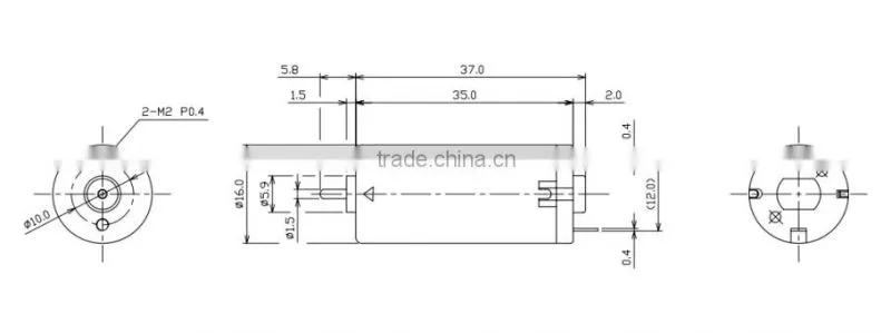 16mm DC Motor with Brush for Car/Printer/Home Appliance from Japan