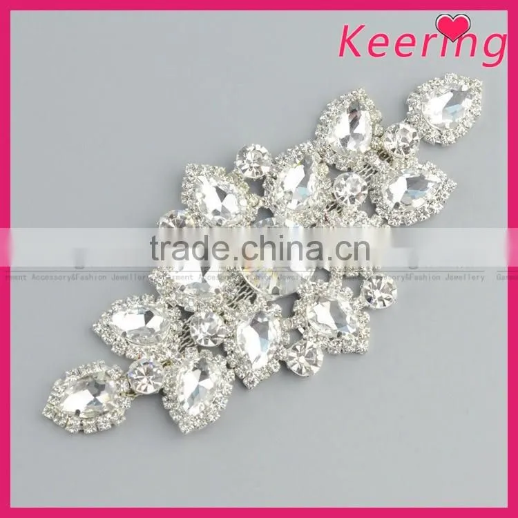 cheap bridal shiny glass applqiue embellishment WRE-258