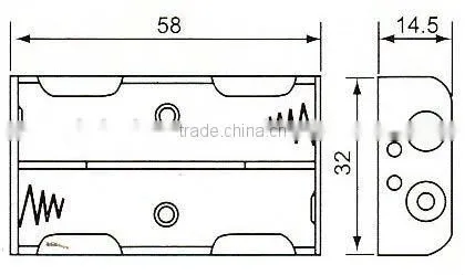 GT3-1810 aa battery holder 3v battery holder plastic aa battery holder
