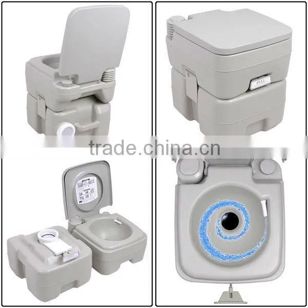 2014 hot sale camping used plastic portable toilets(10L)
