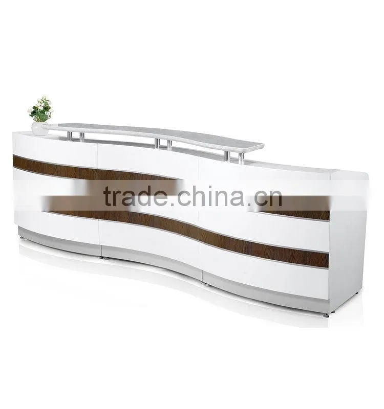 l shaped hotel modern office reception counter