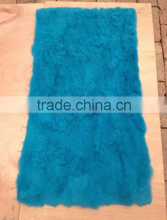 Dyed real rabbit fur plate for Garments