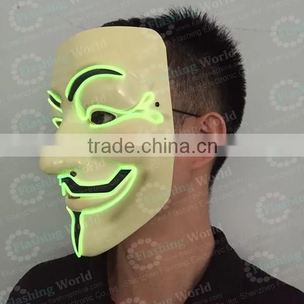 Wireless Fashion masquerade neon party mask, party supplies fashion flashing neon party mask