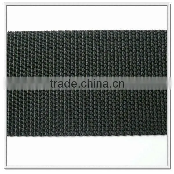 2 inch black polypropylene heavy webbing strap for bags