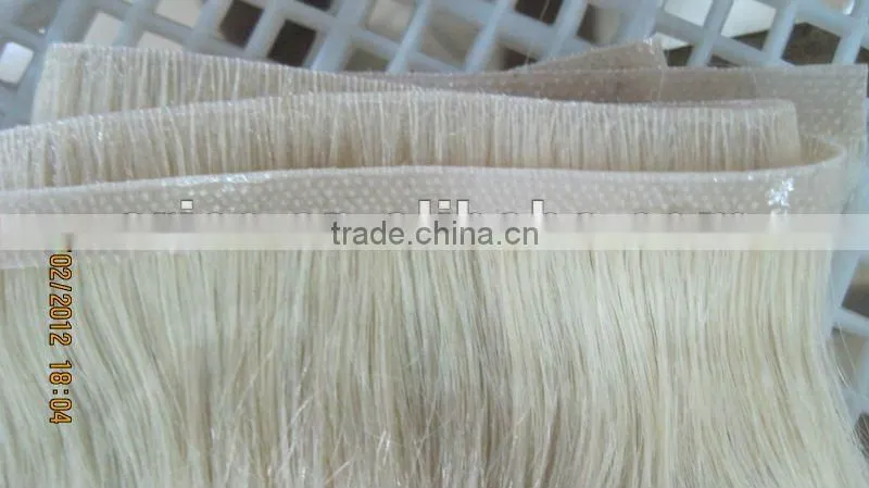 Factory Wholesale Price PU Tape Hair Skin Weft /whoslesale skin hair weft, PU hair