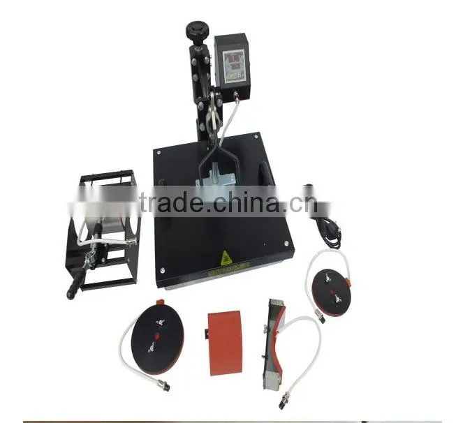5 in 1 white Heat Press Transfer Sublimination Machine t shirting printing machine