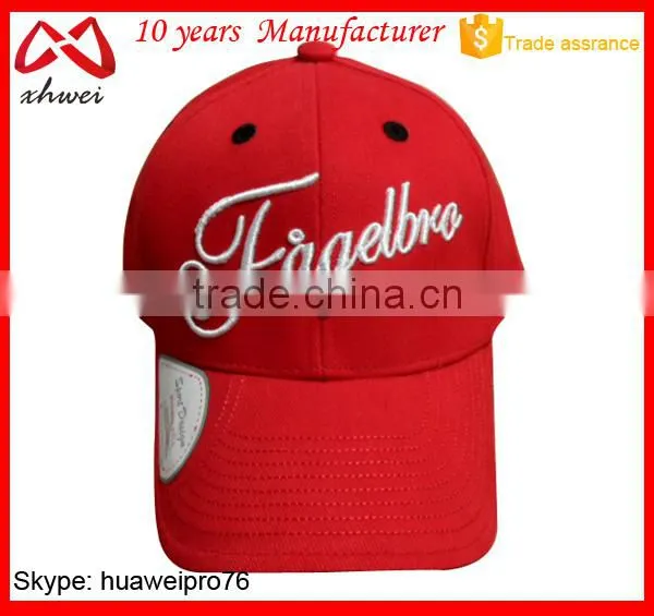 Red Cotton Chino Twill Fabric Golf Cap