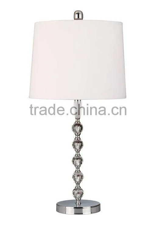 Stacked crystal orb table lamp