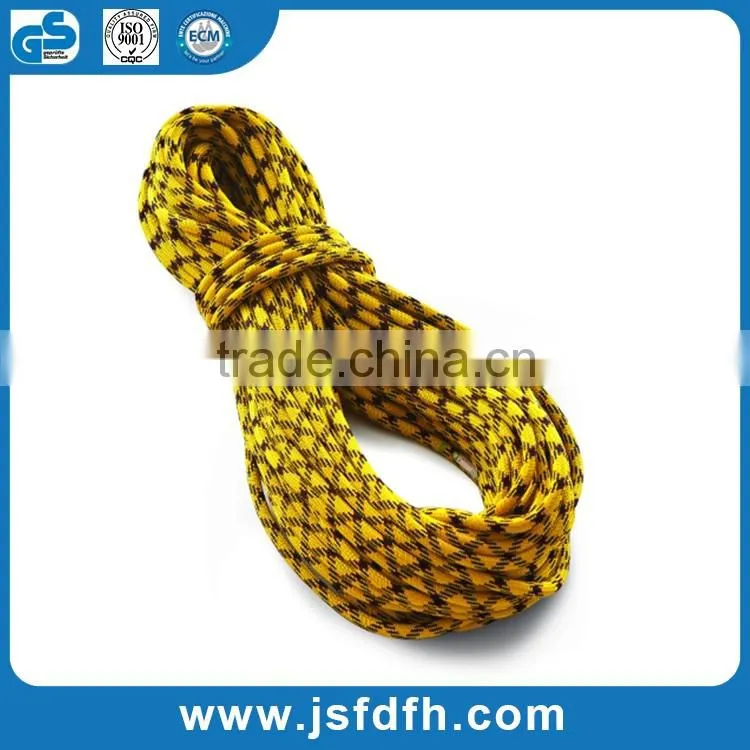 2016 Hot Sales Polyester Rope Safety Climbing Rope With High Quality