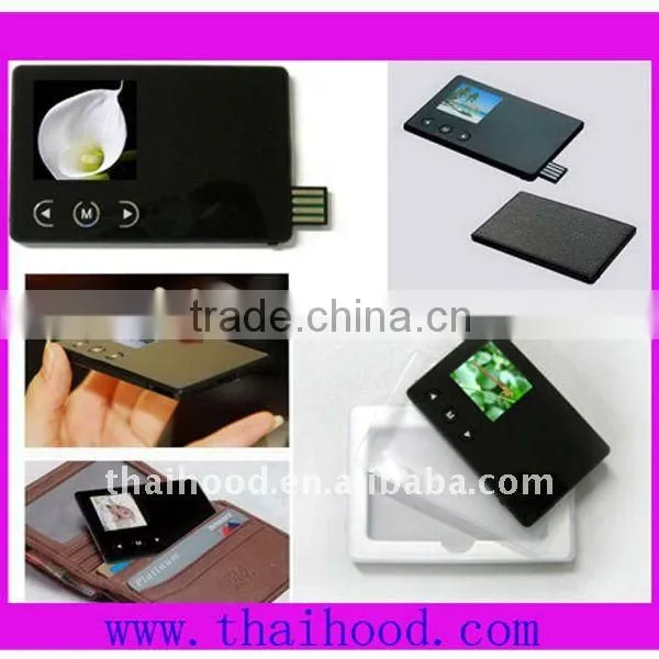 1.5'' black/white credit card mini digital photo frame
