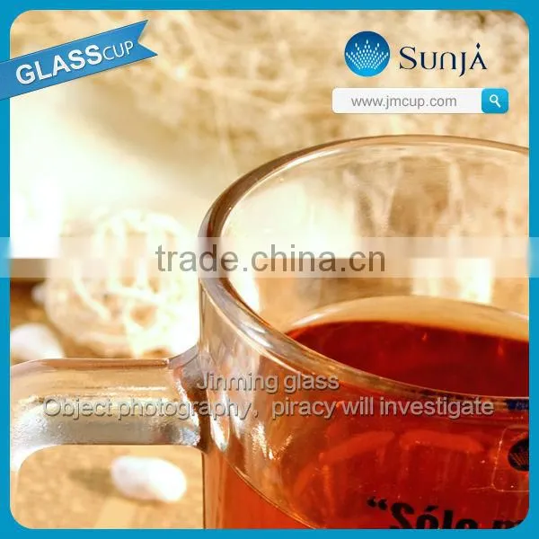 Clear Glass Beer Mug Auto-Machine Made Beer Mug Handle Drinking