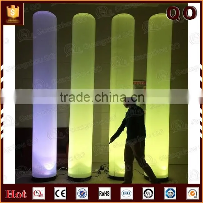 Newest style different size color changed promotion inflatable light tube