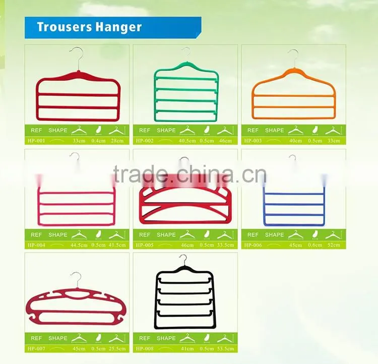 Standby Adjustable Black Velvet Pants Hanger For Trousers