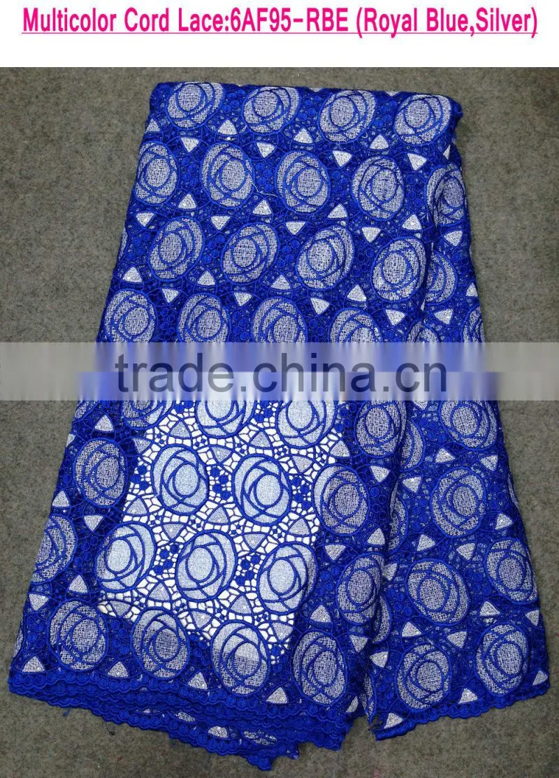 Latest cord lace popular african lady suit fabric beaded lace for evening dress