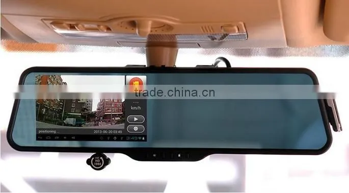 Android mirror dvr GPS+Bluetooth+Wifi car DVR with rear view mirror car monitor