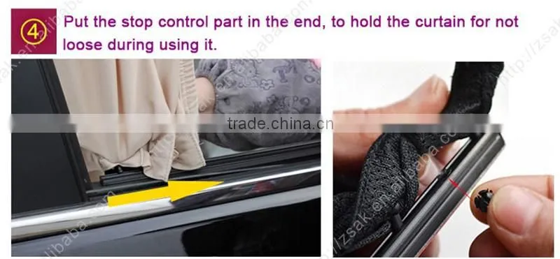Polyester mesh fabric material and side window car sunshades roll up sunshades