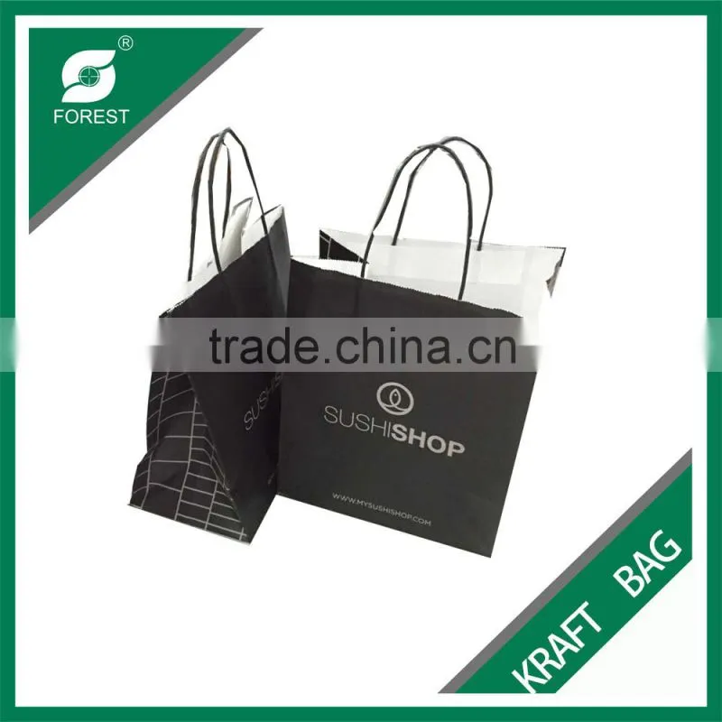 FACTORY PRICE BLACK COLOR PAPER BAG WITH SEAL
