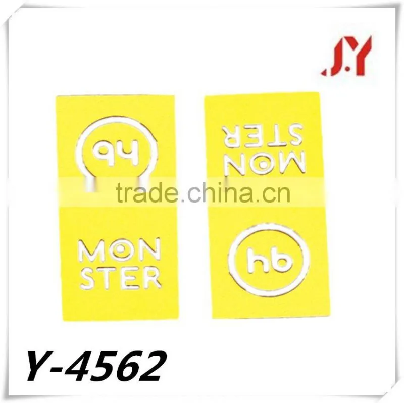 China Factory Custom High quality flat cap Embossed PU leather Patches