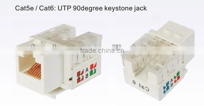 UTP 90degree CAT5E Keystone