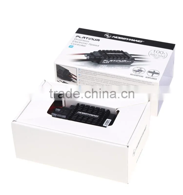 Original Hobbywing Platinum 100A V3 High Performance ESC for Align TREX 550 600 700 Helicopter Fixed Wing ESC