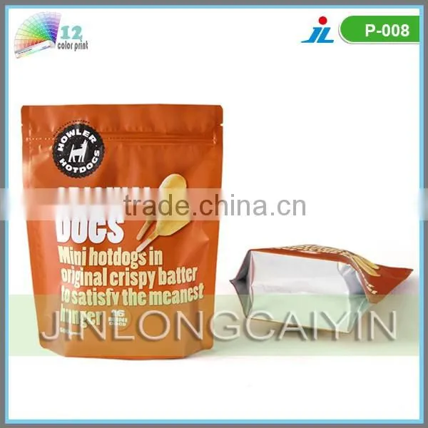 Manufacturer wholesale zipper top bag, laminated plastic food packing bag
