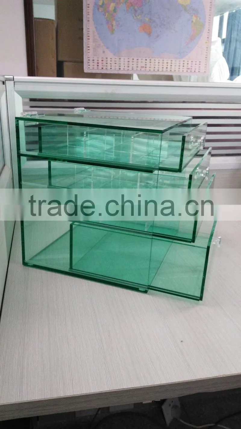 Acrylic makeup organizer box with 5 drawers