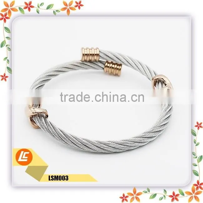 Black&Sliver Colour Fashion Bangle Jewelry Stainless Steel Fashion Bracelets Cute Couple Cheap Jewelry