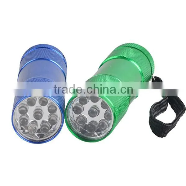 Best 9 LED Mini Aluminum Flashlight Torch for Promotion