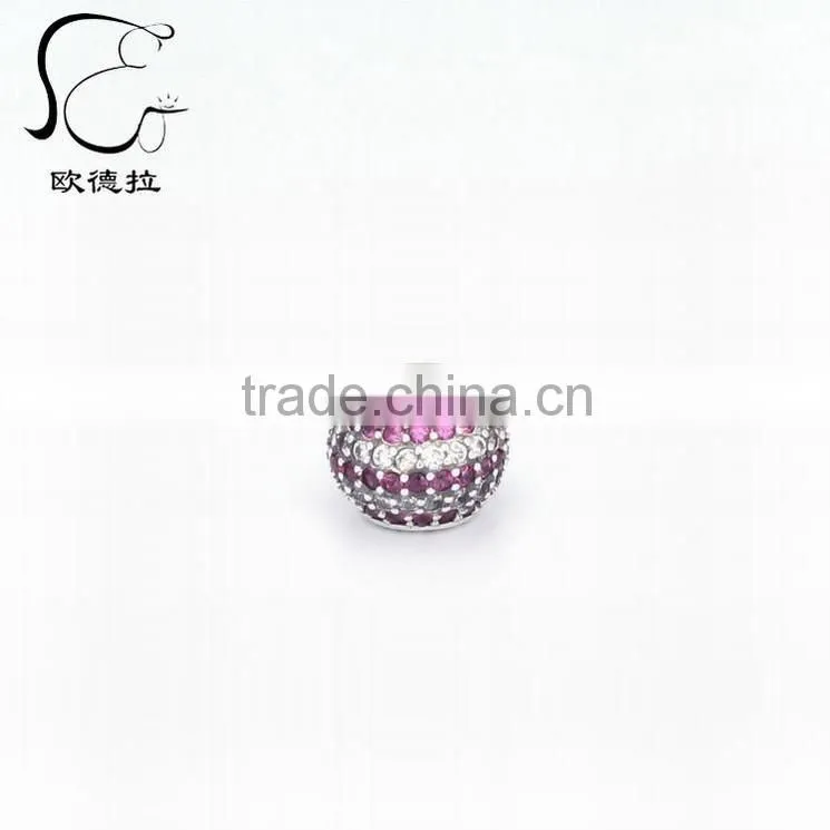 colourful 925 silver crystal rondelle beads