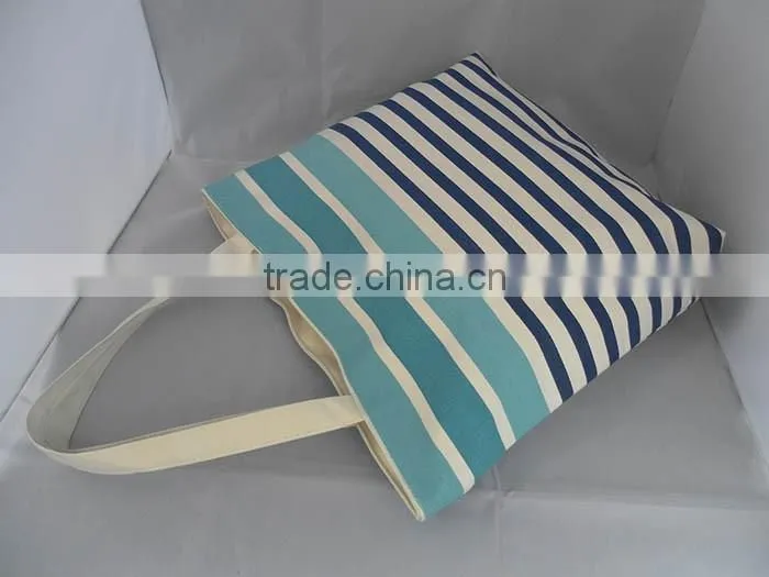 Navy 100% cotton Printed Canvas shopping bag
