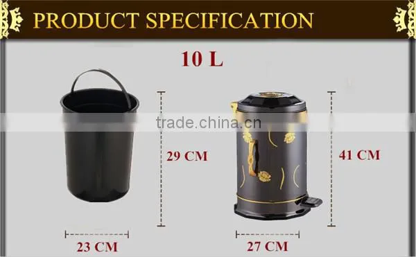 10L purple trash cans