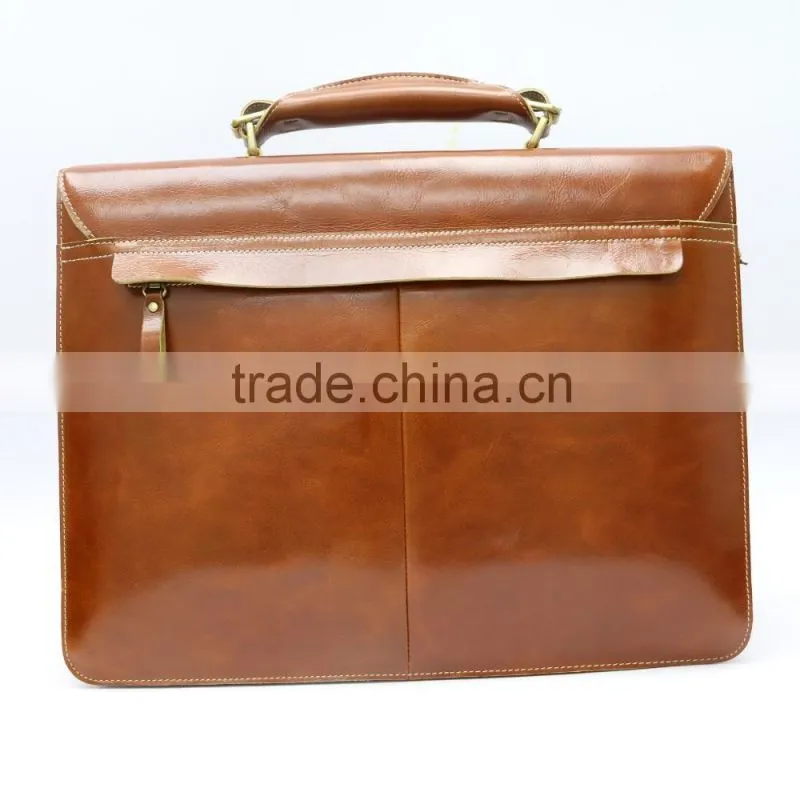 Hot sell briefcase vintage men briefcase brown business briefcase