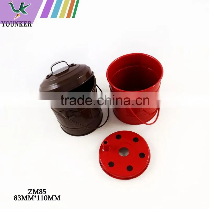 Decorative Galvanized Tinplate Metal Ashtray Bucket