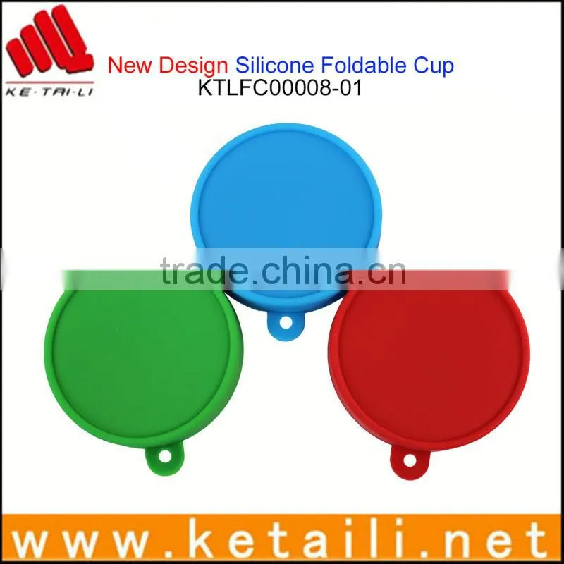Shenzhen promotional travel gifts silicone rubber folding cup collapsible cups