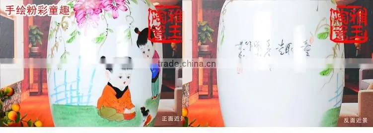 Chinese style ceramic hanging pendant led decorative fancy light