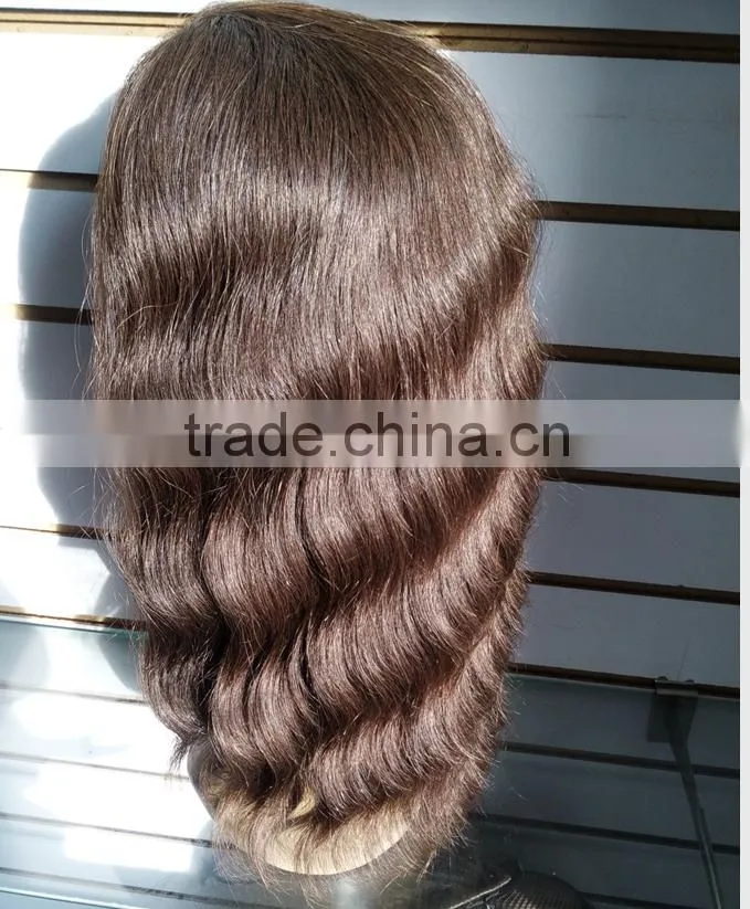 customize acceptable brown hair wig lace front deep wave brazilian human hair wig