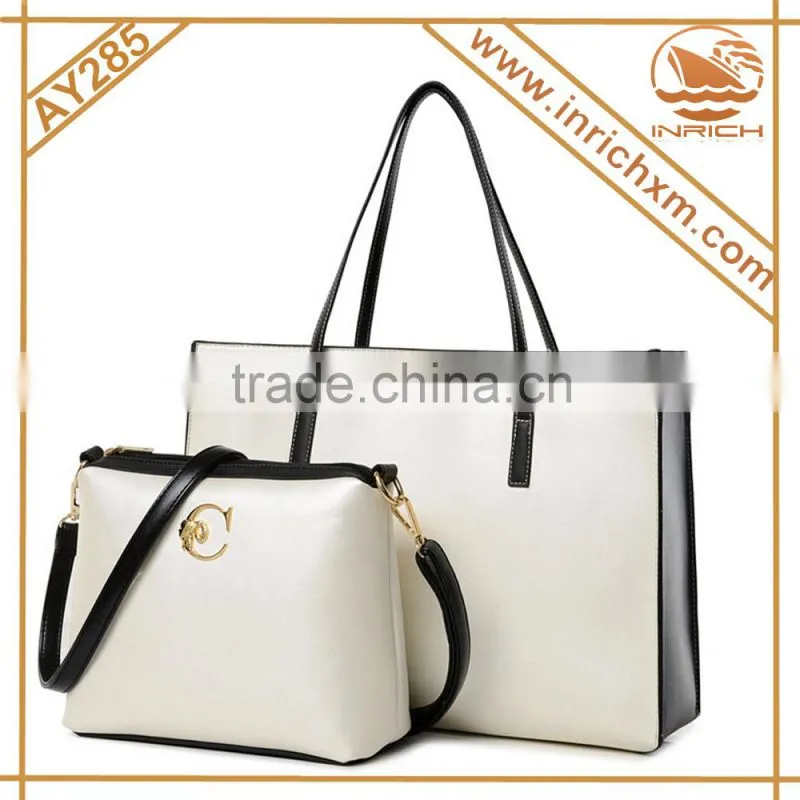 Fashion 2pcs Tote Handbag Set Leather Handbag Manufacturers