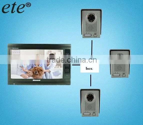9 inch 4 wired waterproof ccd camera multi apartment commax video intercom system