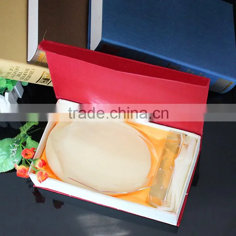 sandblasting newest design crystal trophy for sports competition