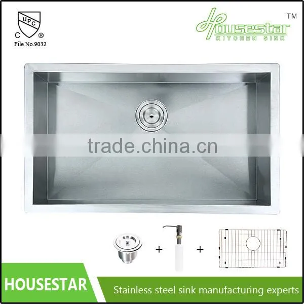 Modern Kitchen Design Large 304 Steel Undermount Single Bowl Kitchen Sink
