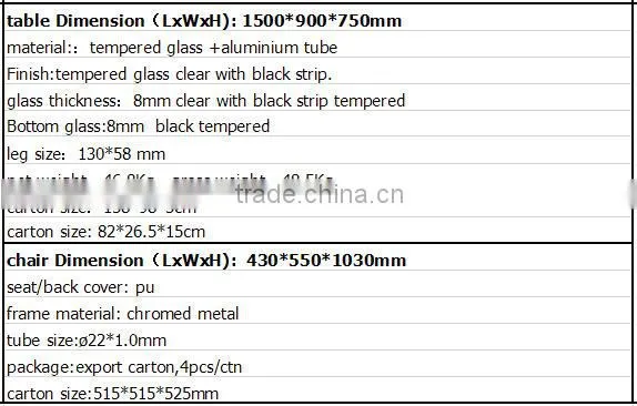 china alibaba european style glass metal dining room furniture